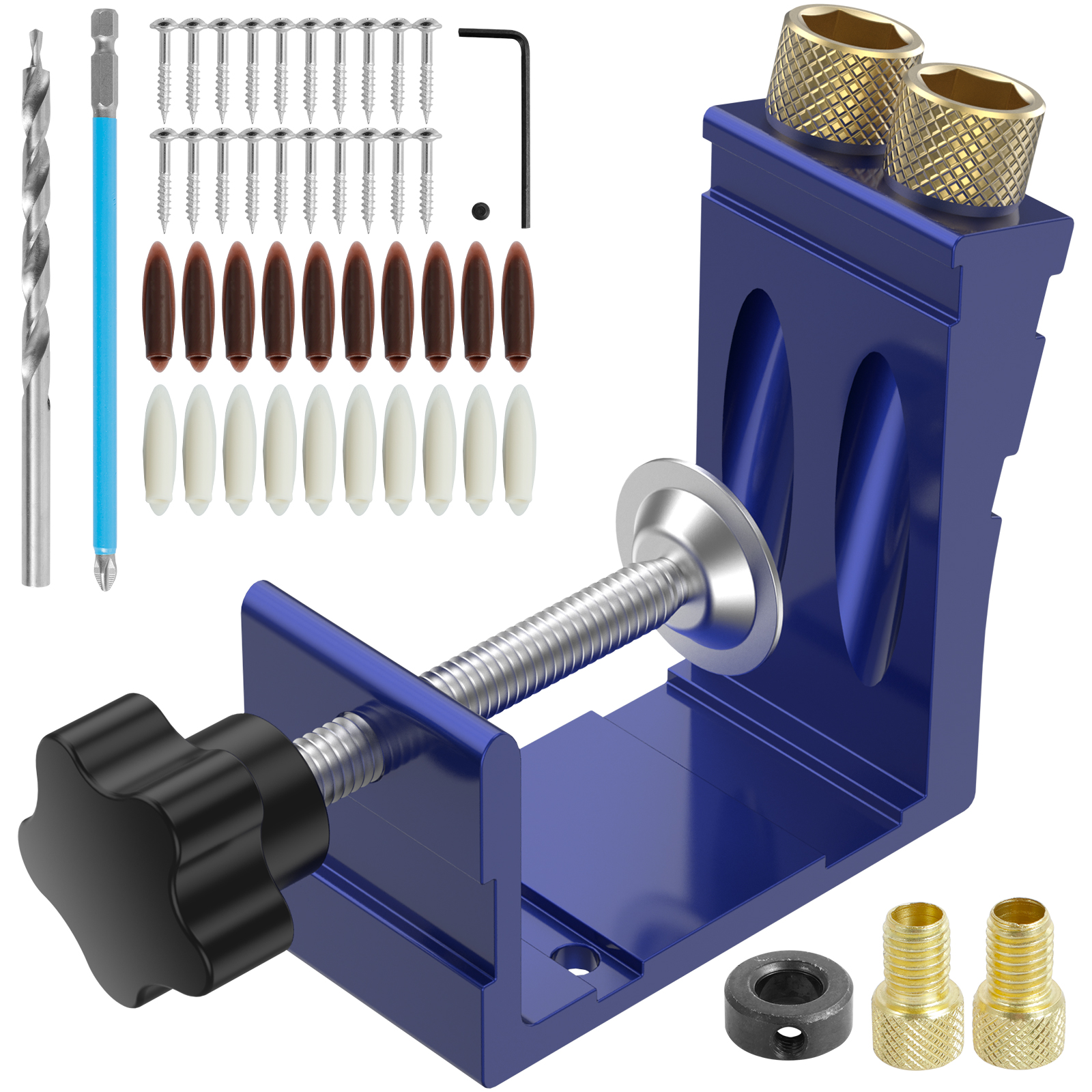 Pocket Hole Jig - 47pcs Oblique Hole Locator Woodworking Positioner