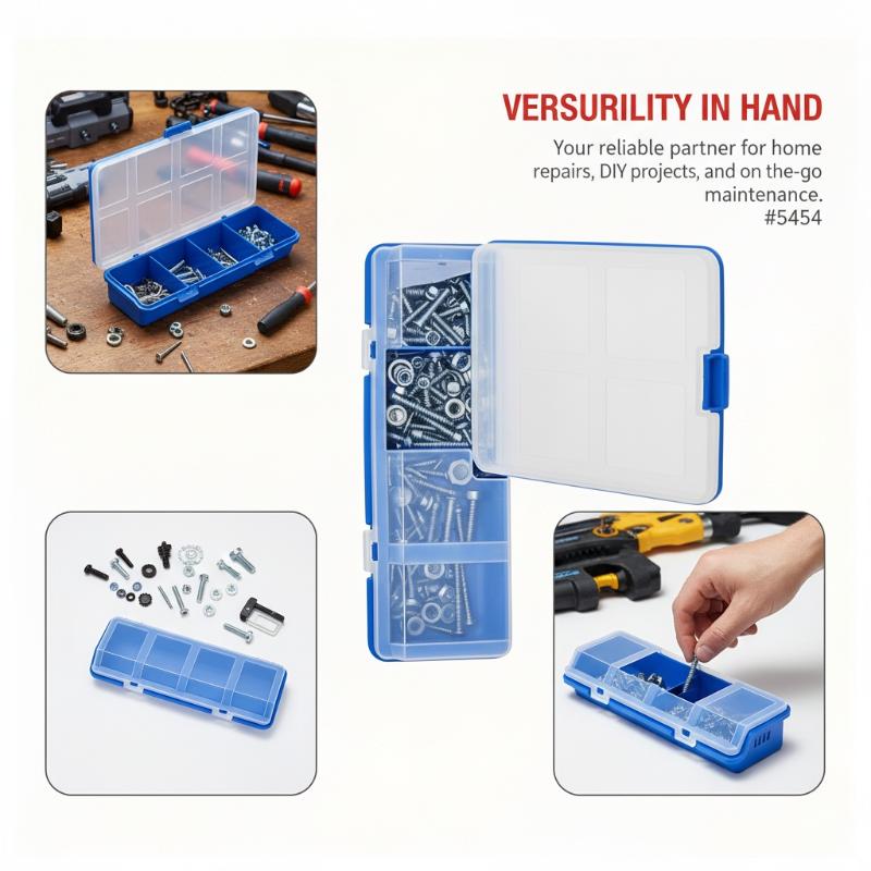 Tool Chest Cabinet - Screw Organizer Box Blue Red Black