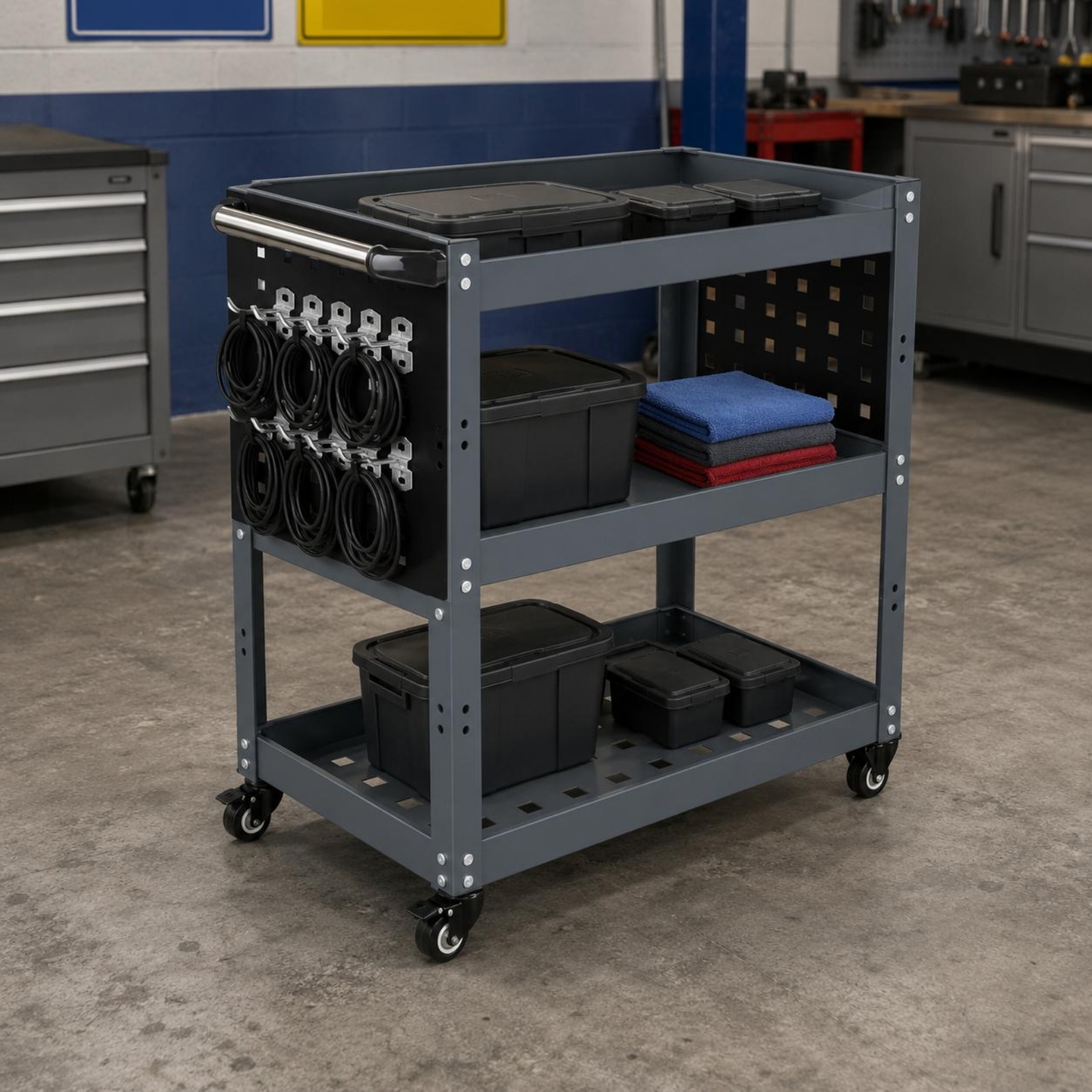 Metal Tool Utility Wagon on Wh - Design Tools Workshop reseña y precio