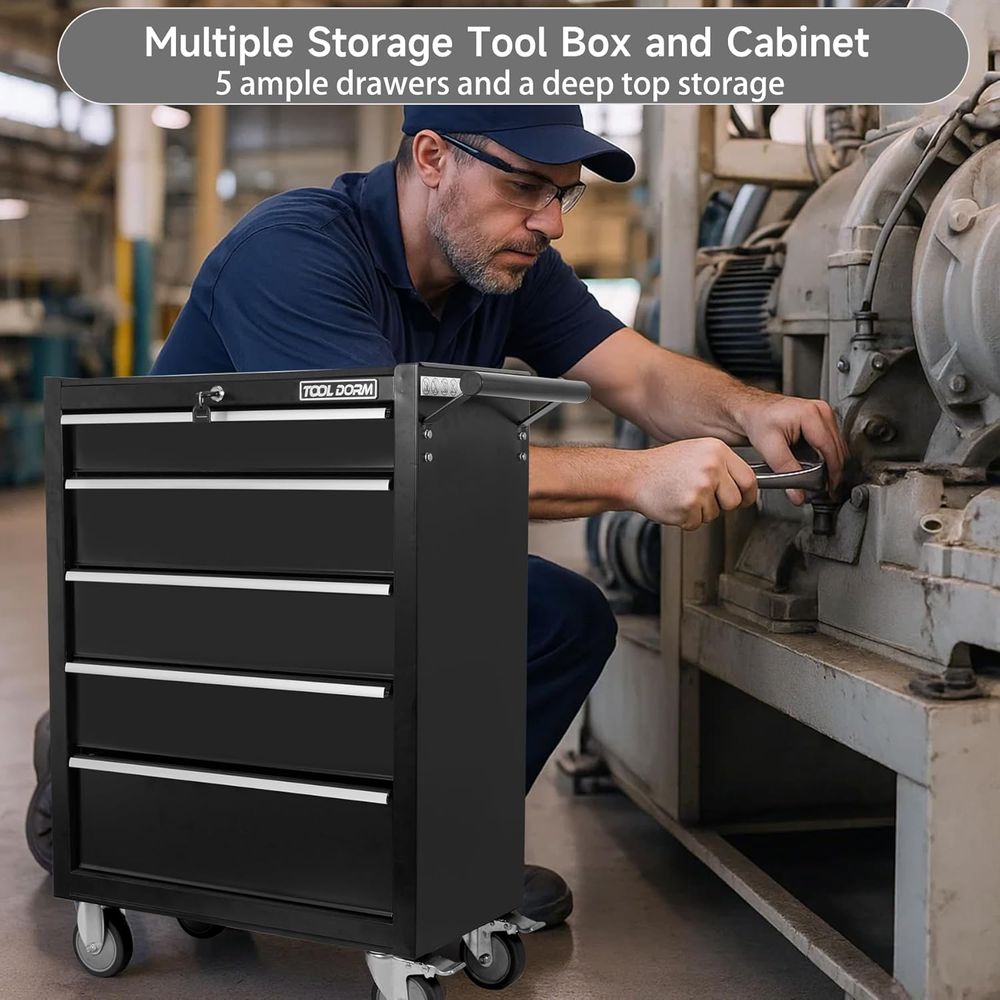 5-Drawer Rolling Tool Chest wi - Tool Chest Cabinet reseña y precio