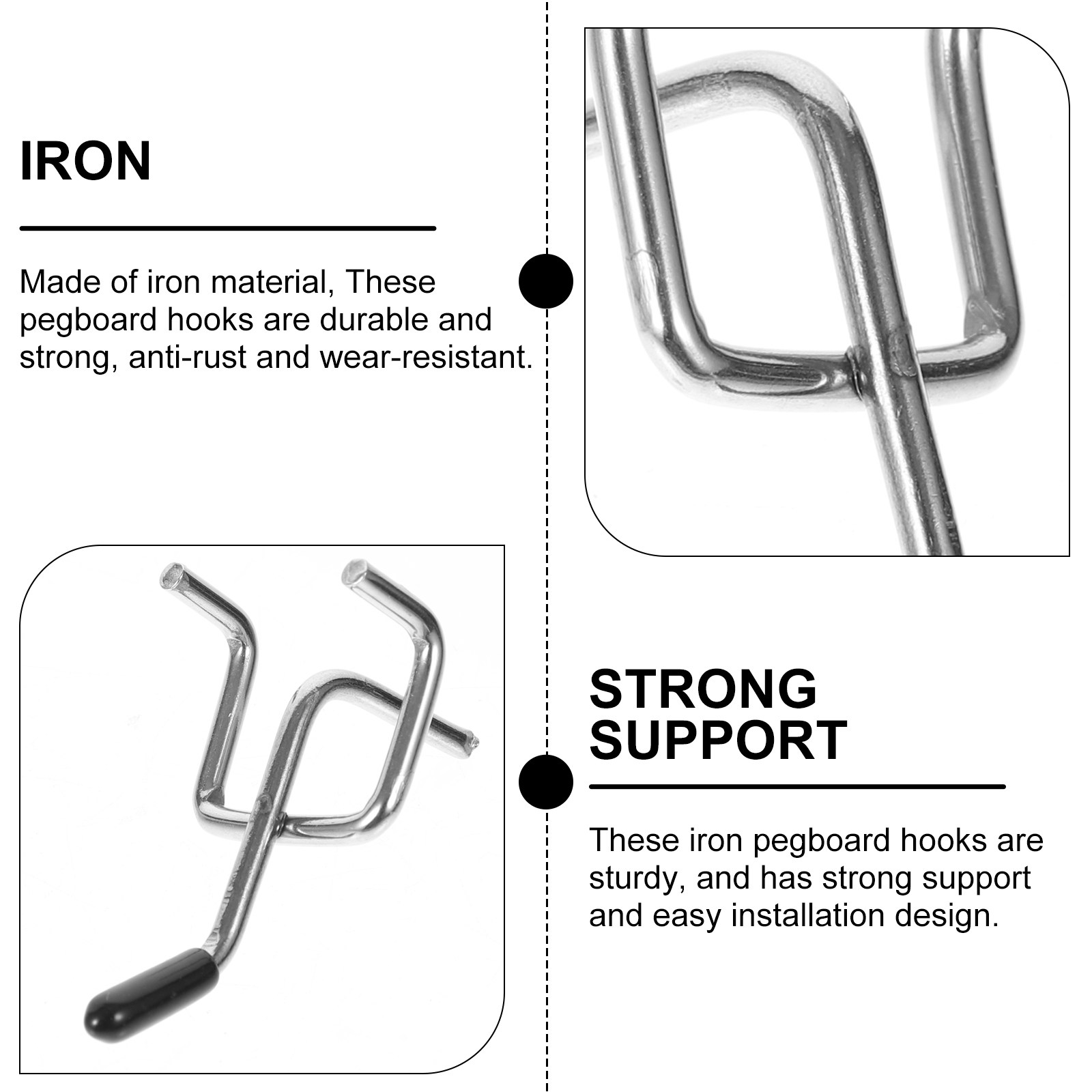 20Sets Iron Pegboard Hooks Hea - Workshop Tools Store reseña y precio