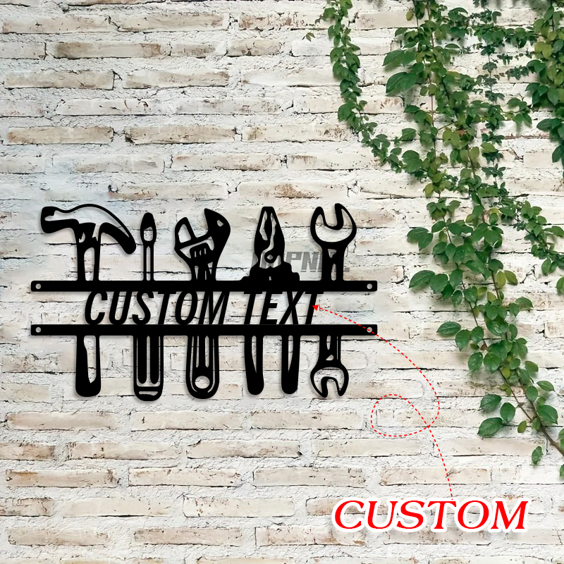 DIY Industrial Style Iron Wall - Workshop Tools With Name reseña y precio