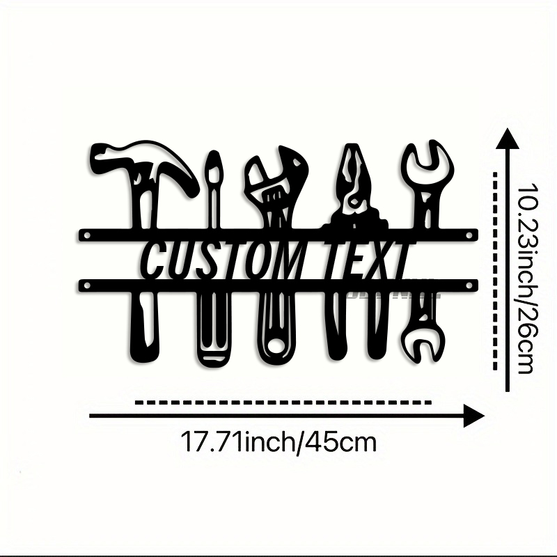 DIY Industrial Style Iron Wall - Workshop Tools With Name reseña y precio