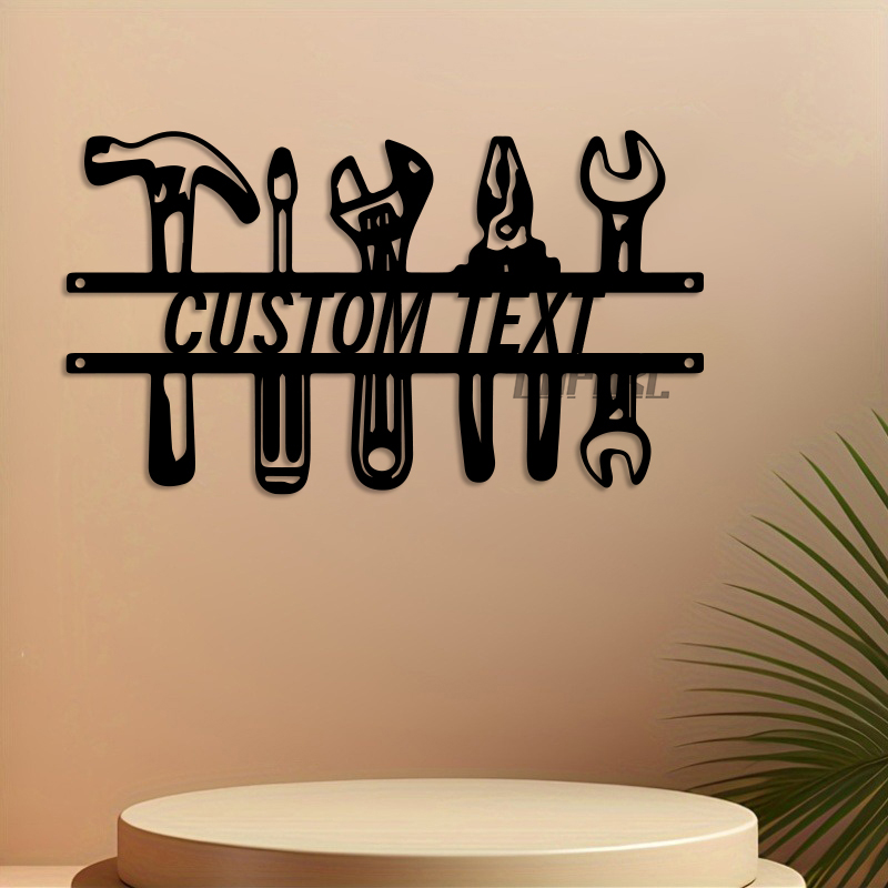 DIY Industrial Style Iron Wall - Workshop Tools With Name reseña y precio