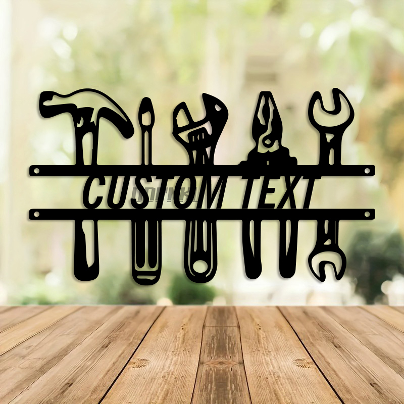 DIY Industrial Style Iron Wall - Workshop Tools With Name reseña y precio