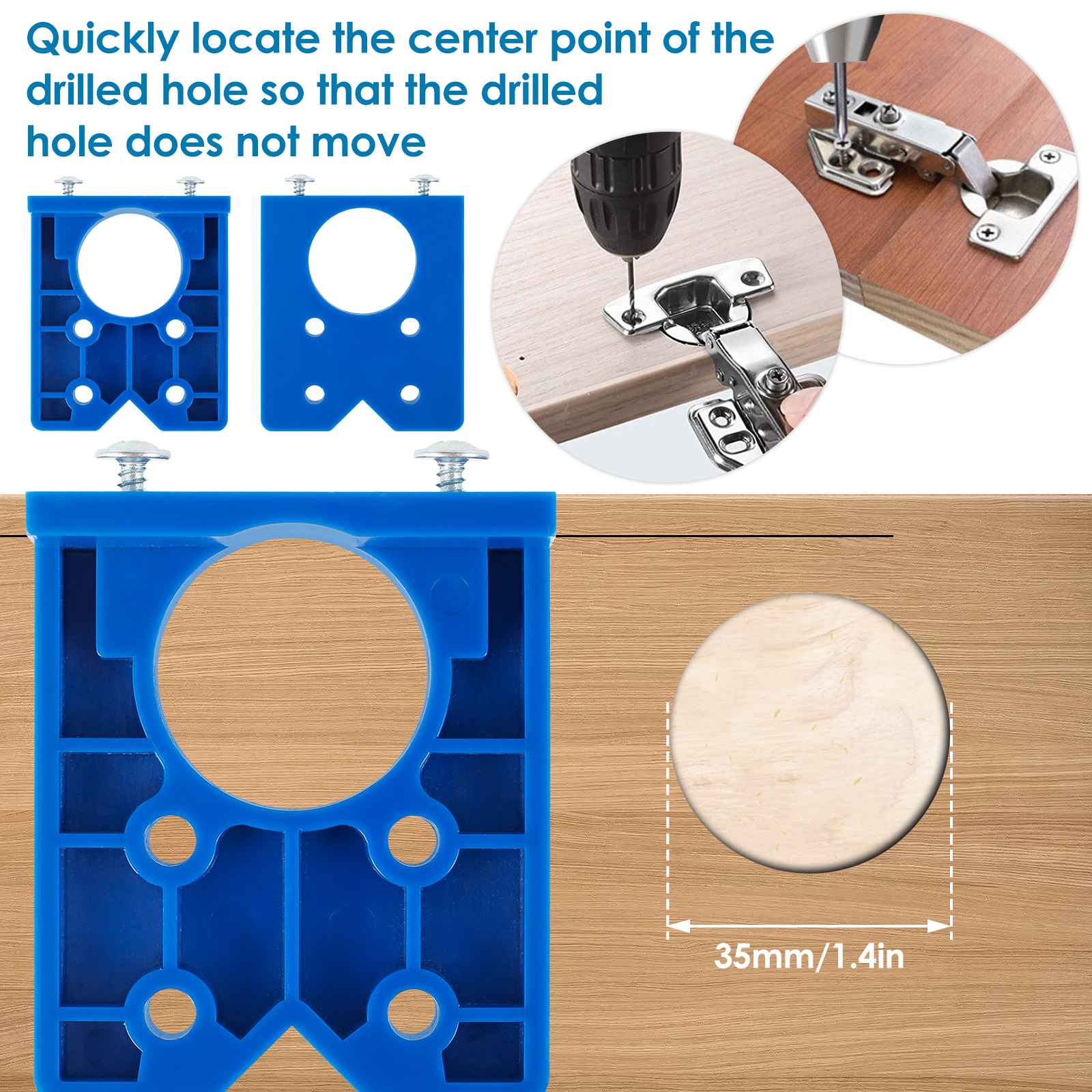 35mm Hinge Boring Bit Hole Jig - Pocket Hole Jig reseña y precio