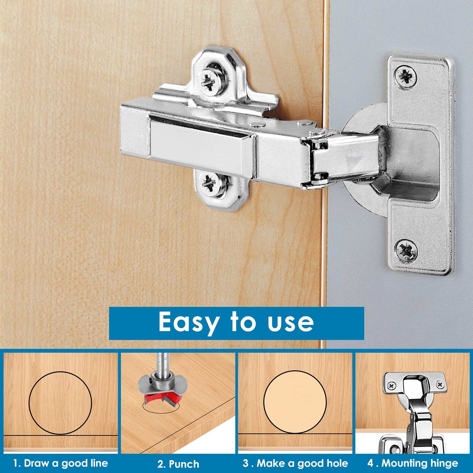 35mm Hinge Boring Bit Hole Jig - Pocket Hole Jig reseña y precio