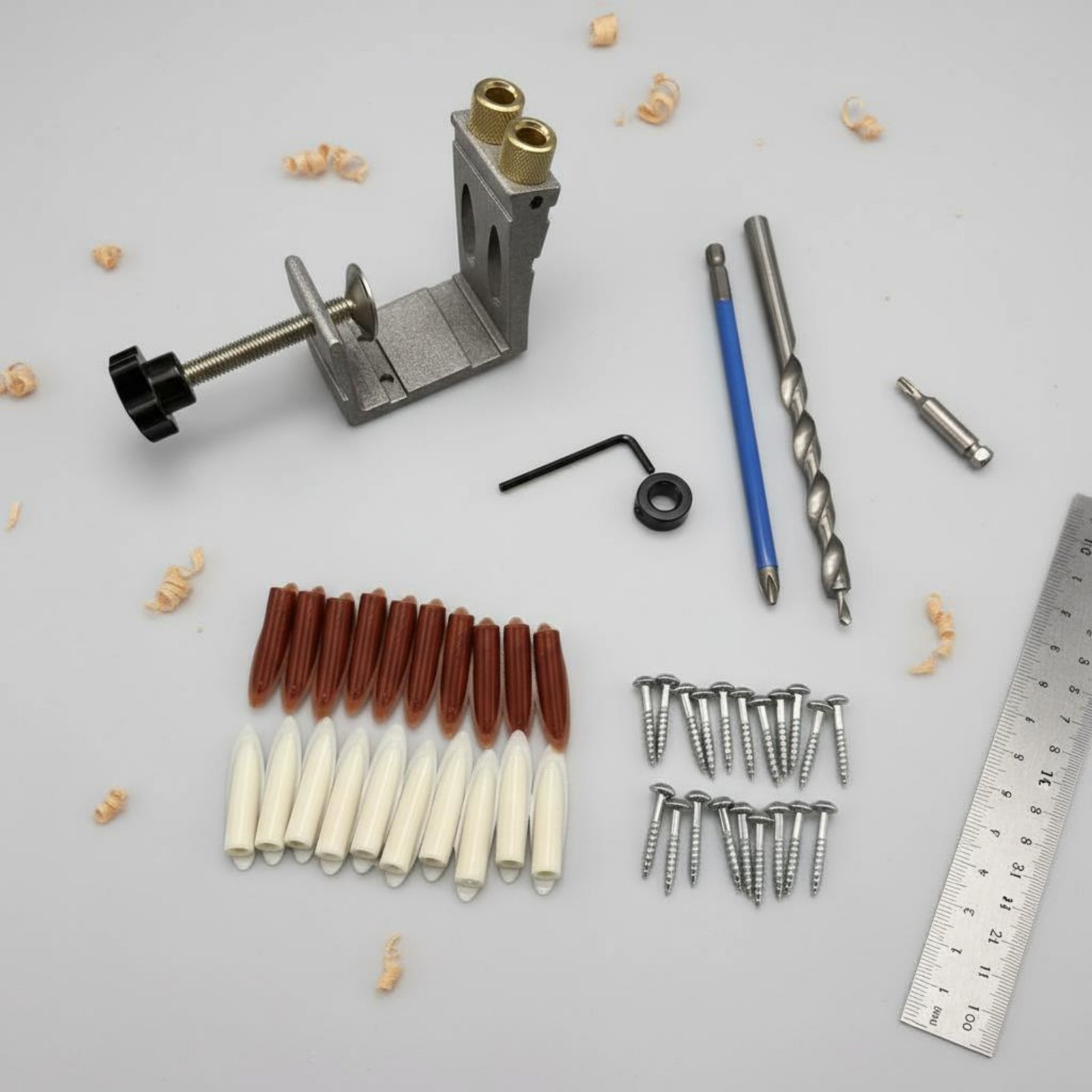 47 Pieces Angled Hole Drilling - Pocket Hole Jig reseña y precio