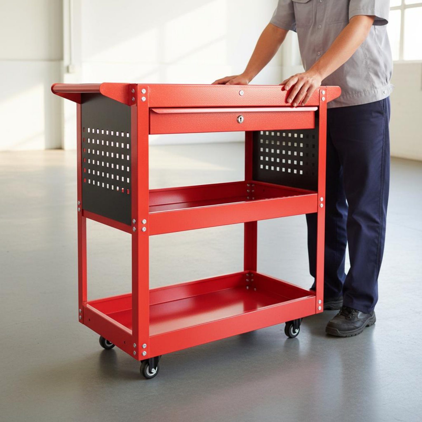 3-Tier Tool Cart High Load Cap - Workshop Tools And Equipment reseña y precio