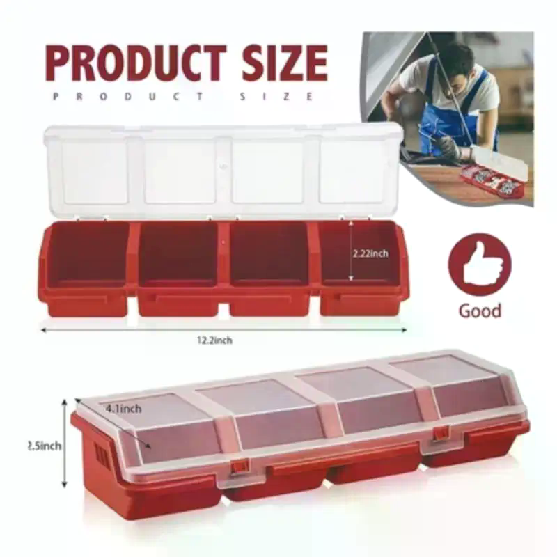 Screw Organizer Box Plastic 4  - Workshop Tools Box reseña y precio