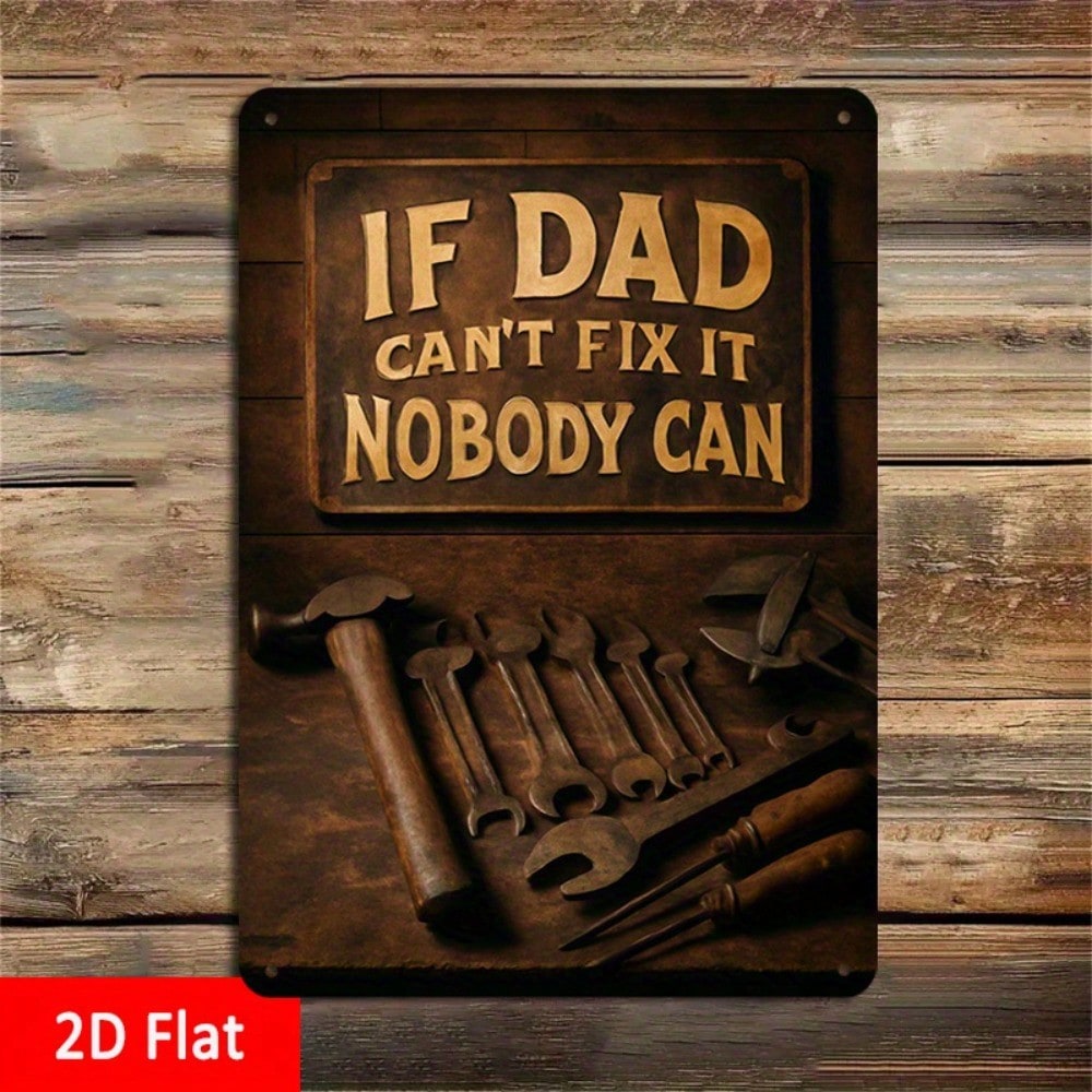 1PC Tin Sign If Dad Can Not Fi - Design Tools Workshop reseña y precio