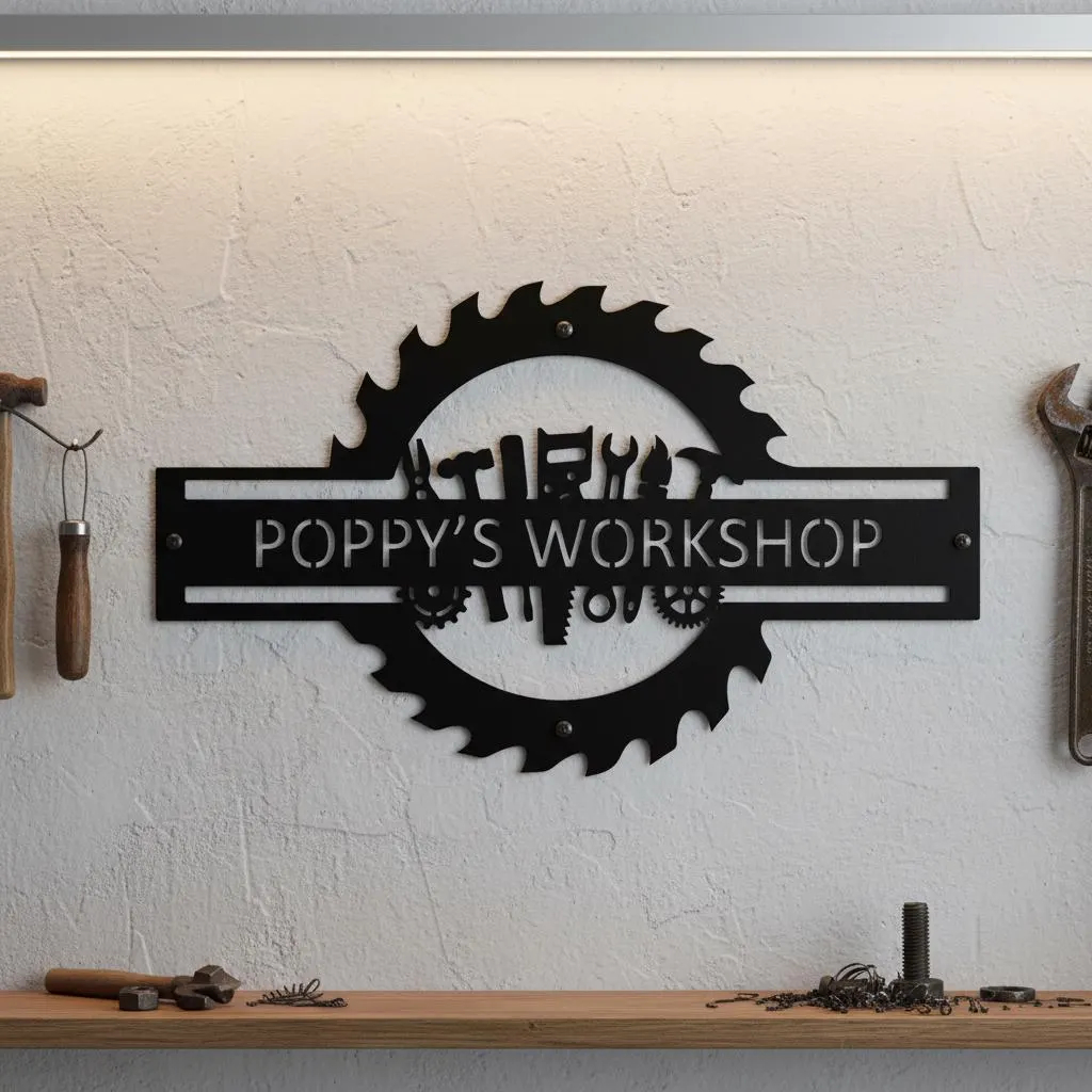 Custom Garage Name Sign,Worksh - Workshop Tools With Name reseña y precio