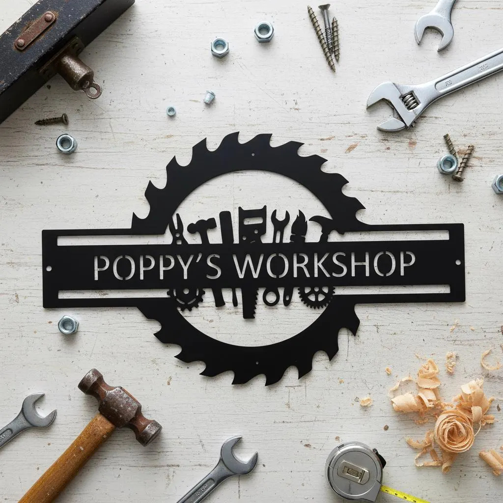 Custom Garage Name Sign,Worksh - Workshop Tools With Name reseña y precio