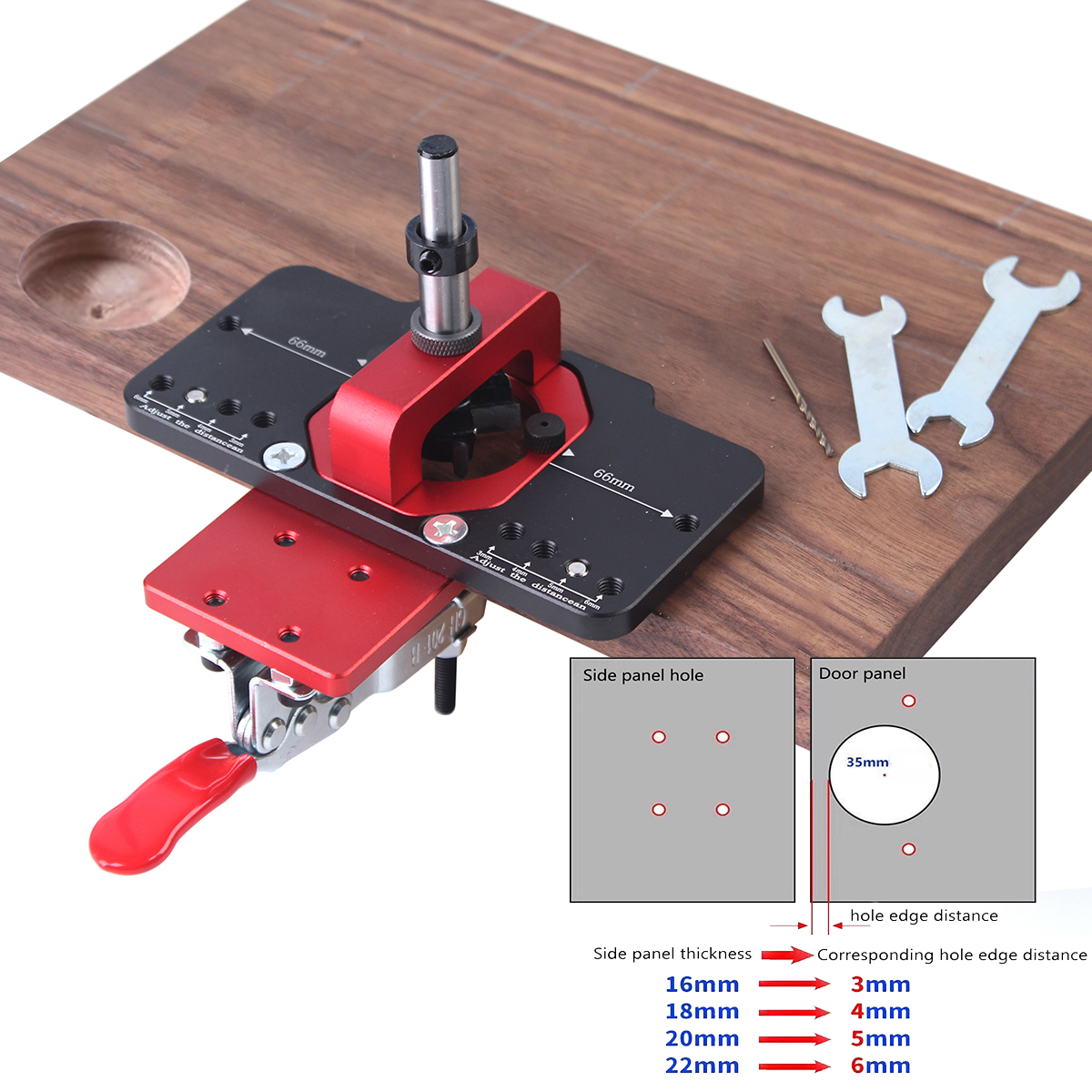 35mm Concealed Door Hinge Jig  - Pocket Hole Jig reseña y precio