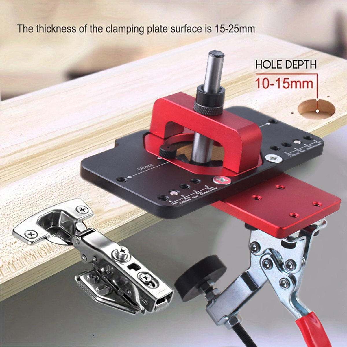 35mm Concealed Door Hinge Jig  - Pocket Hole Jig reseña y precio