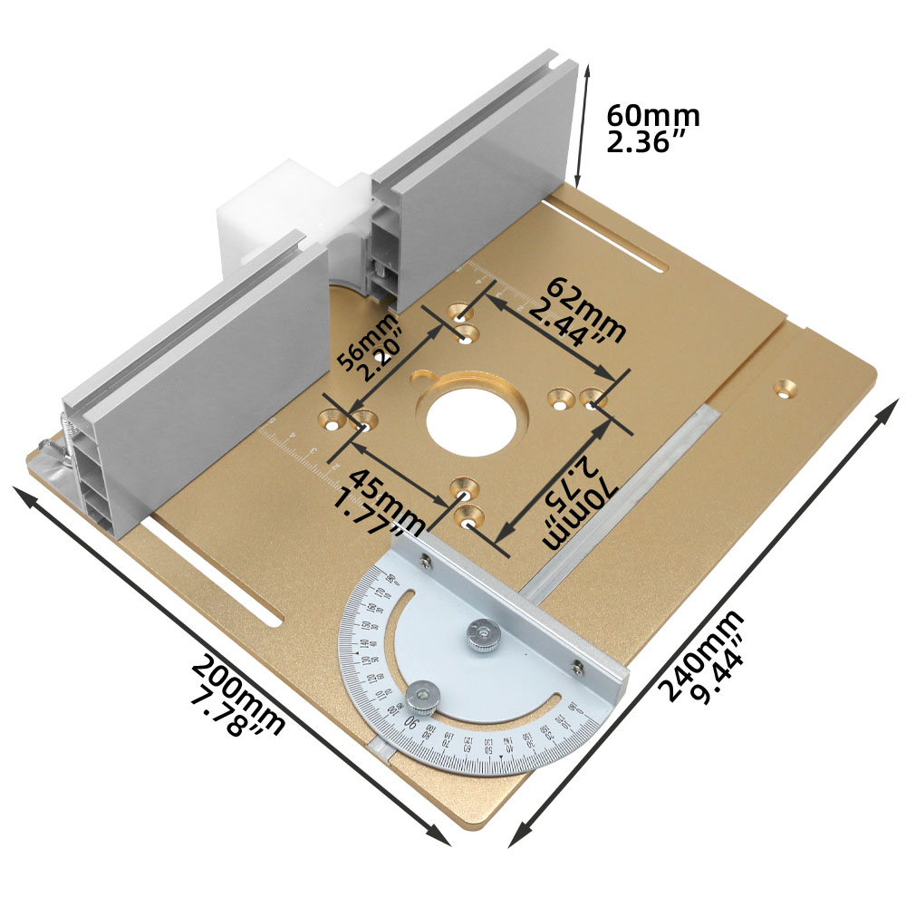 C8 Aluminum Router Table Inser - Router Table Insert reseña y precio