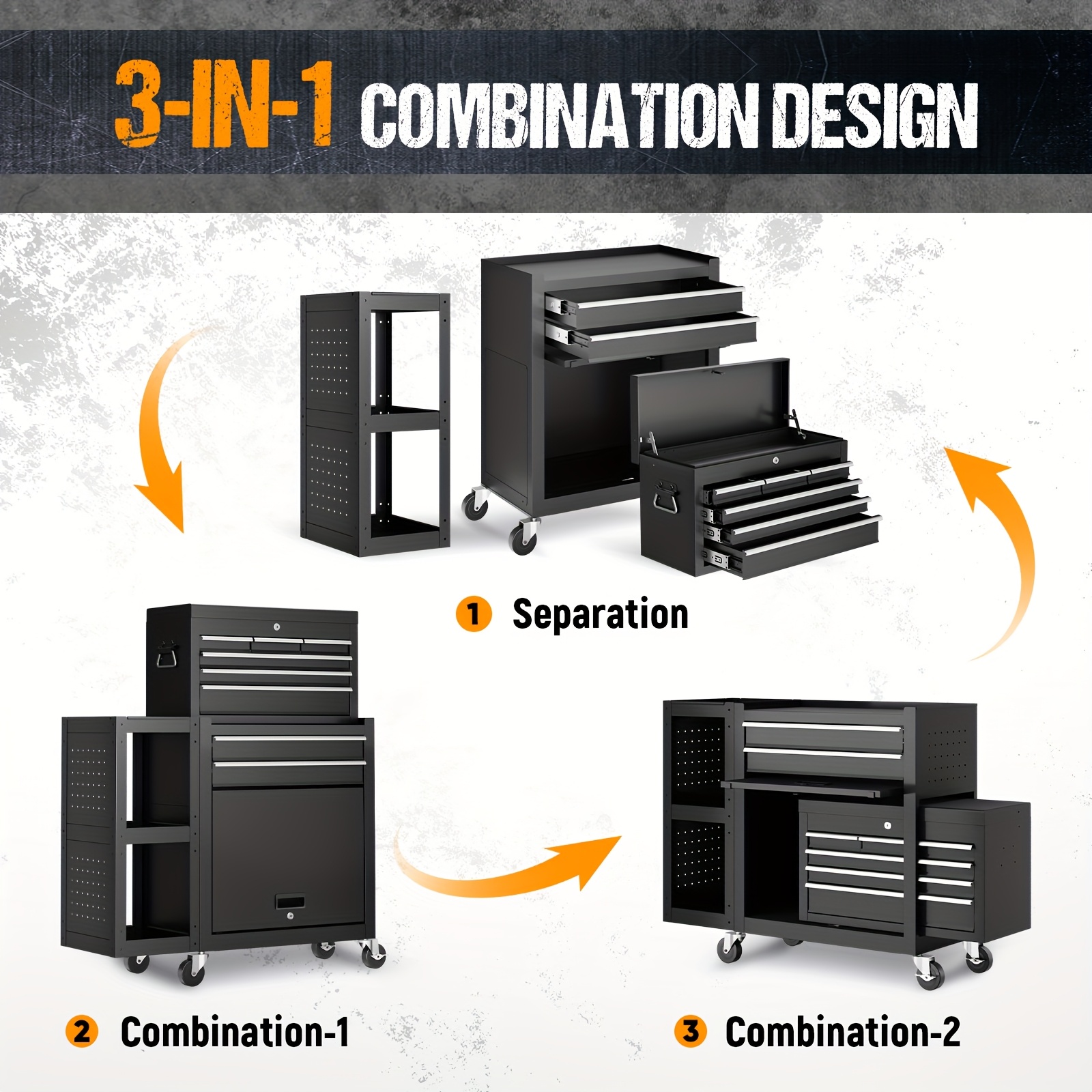 5/8-Drawer Rolling Tool Storag - Tool Chest Cabinet reseña y precio
