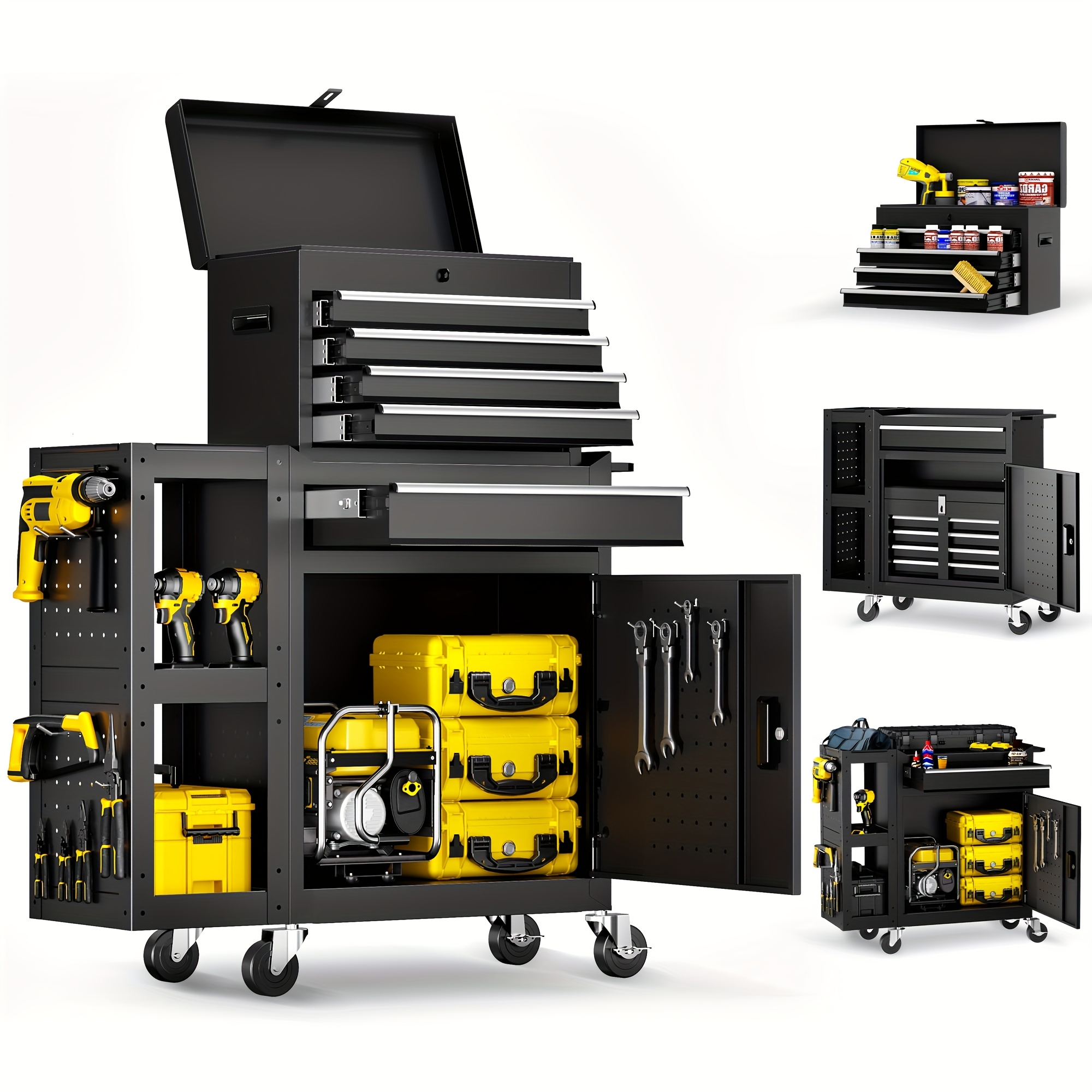 5/8-Drawer Rolling Tool Storag - Tool Chest Cabinet reseña y precio