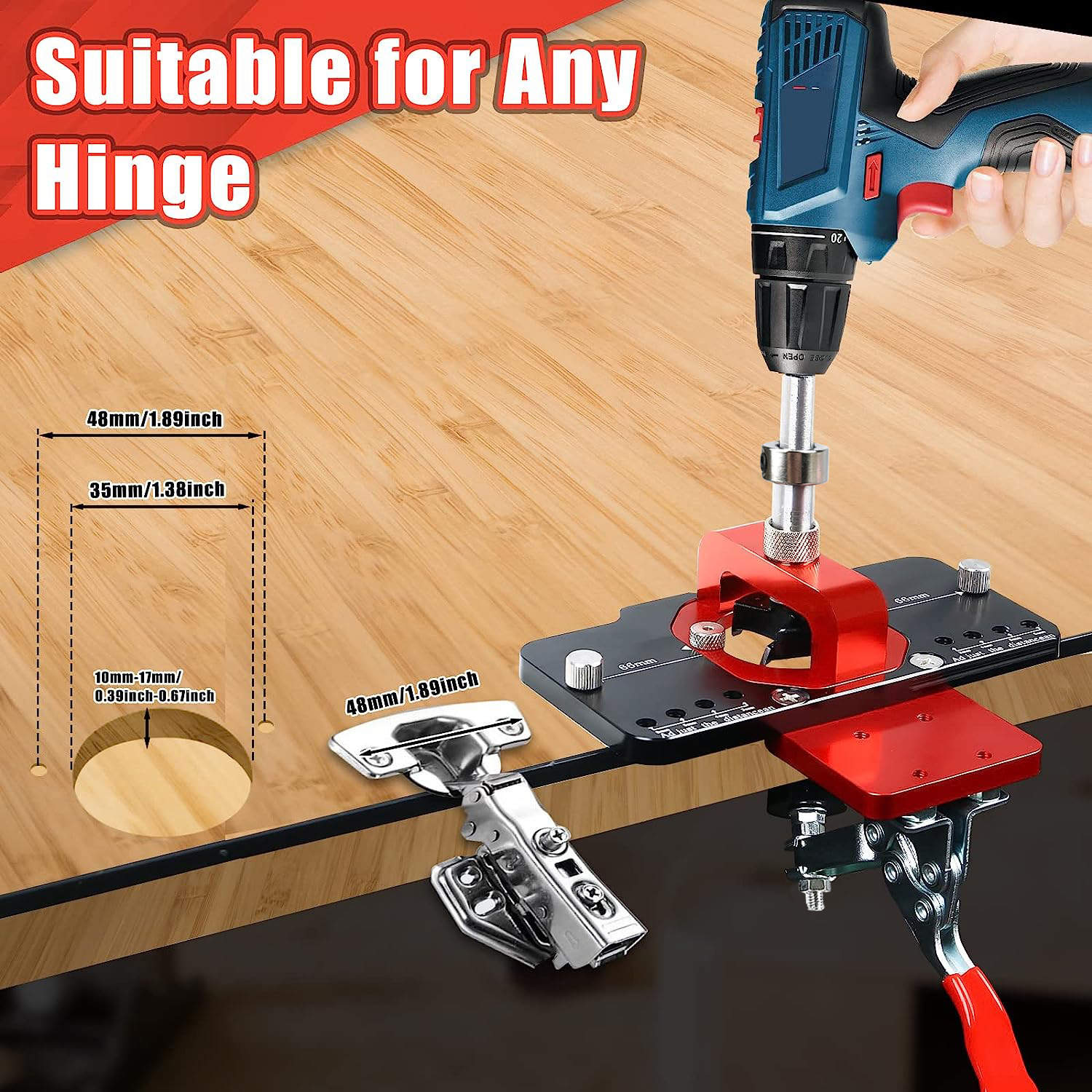 35mm Concealed Door Hinge Jig  - Pocket Hole Jig reseña y precio