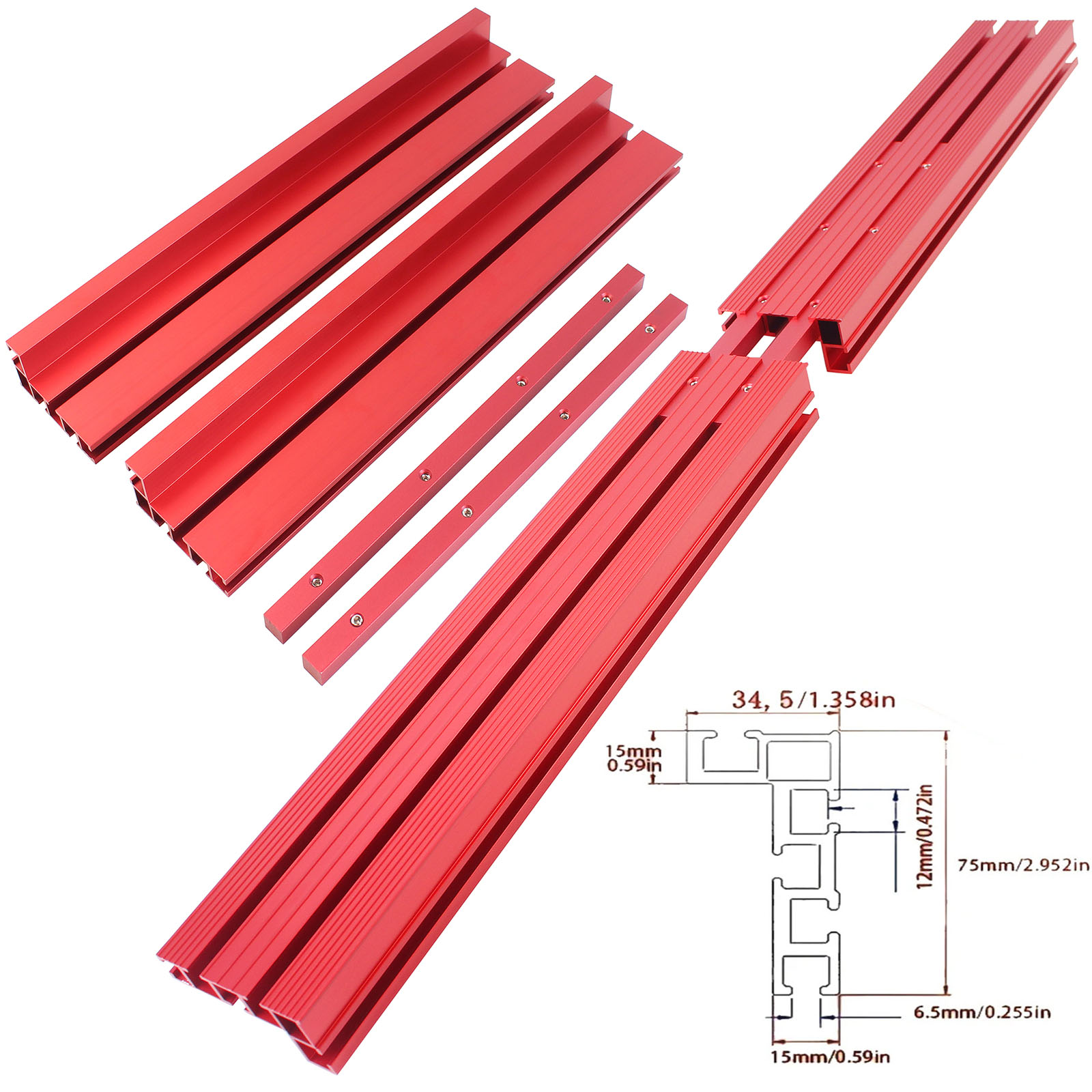 1Set 80cm Splicing Fence with  - Router Table Insert reseña y precio