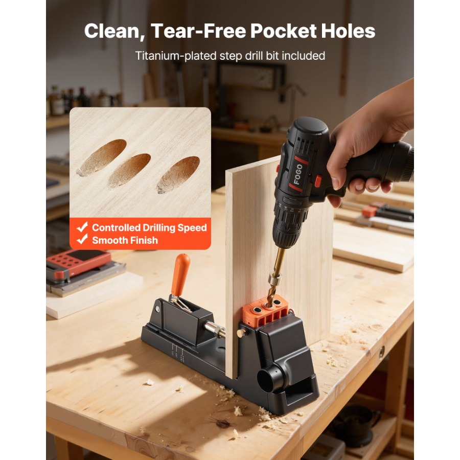 Pocket Hole Jig Kit 1/2 to 1-1 - Pocket Hole Jig reseña y precio