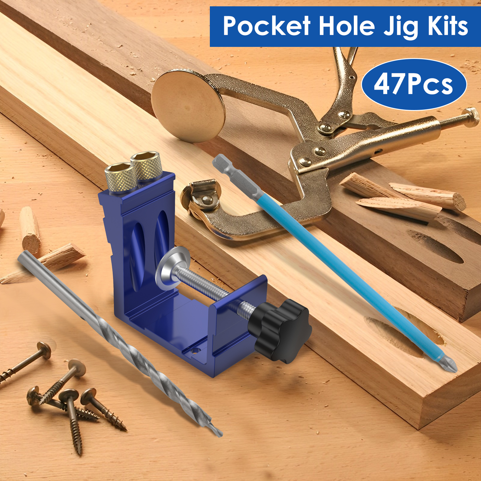 47pcs Oblique Hole Locator Woo - Pocket Hole Jig reseña y precio