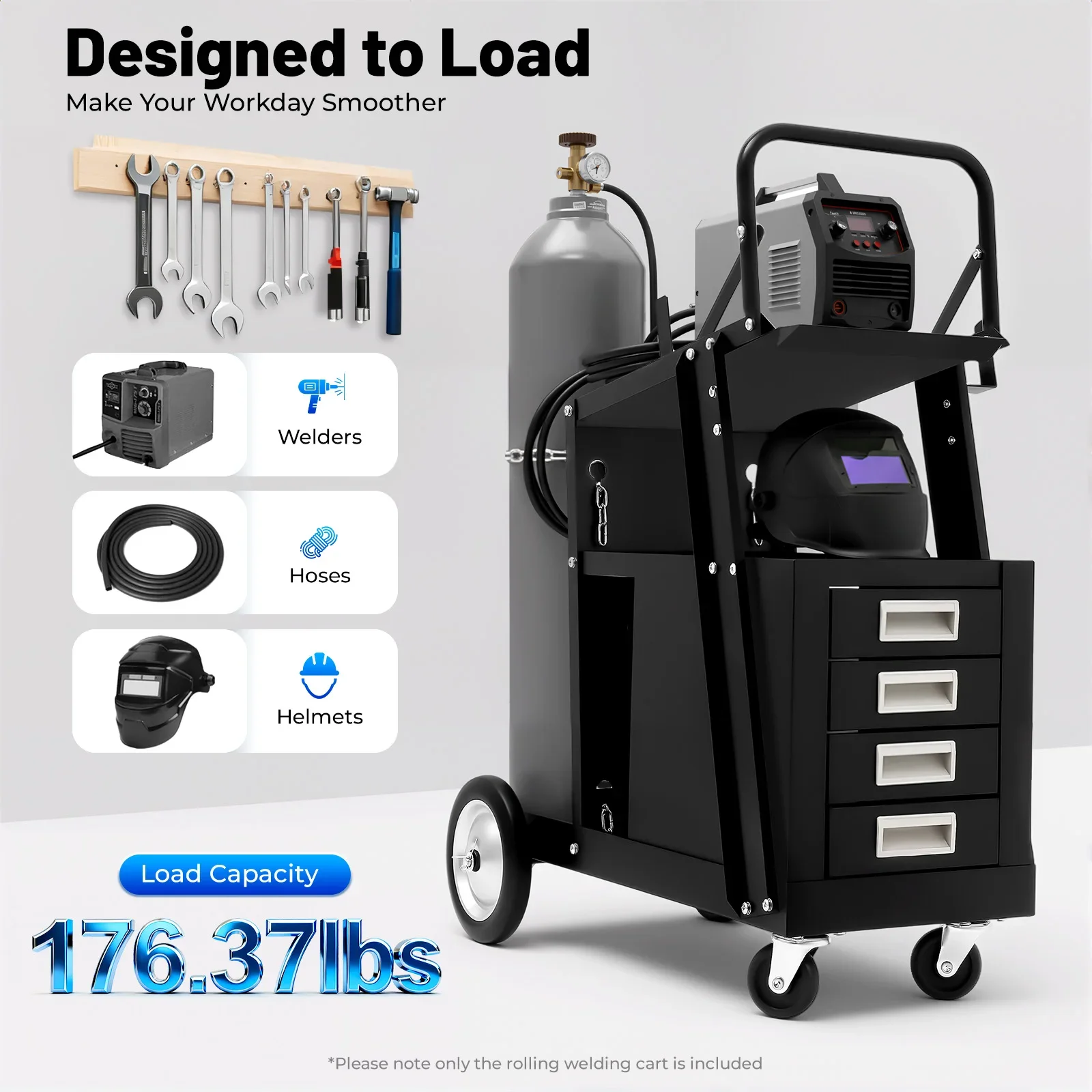 Rolling Welding Cart with Comf - Workshop Tools And Equipment reseña y precio