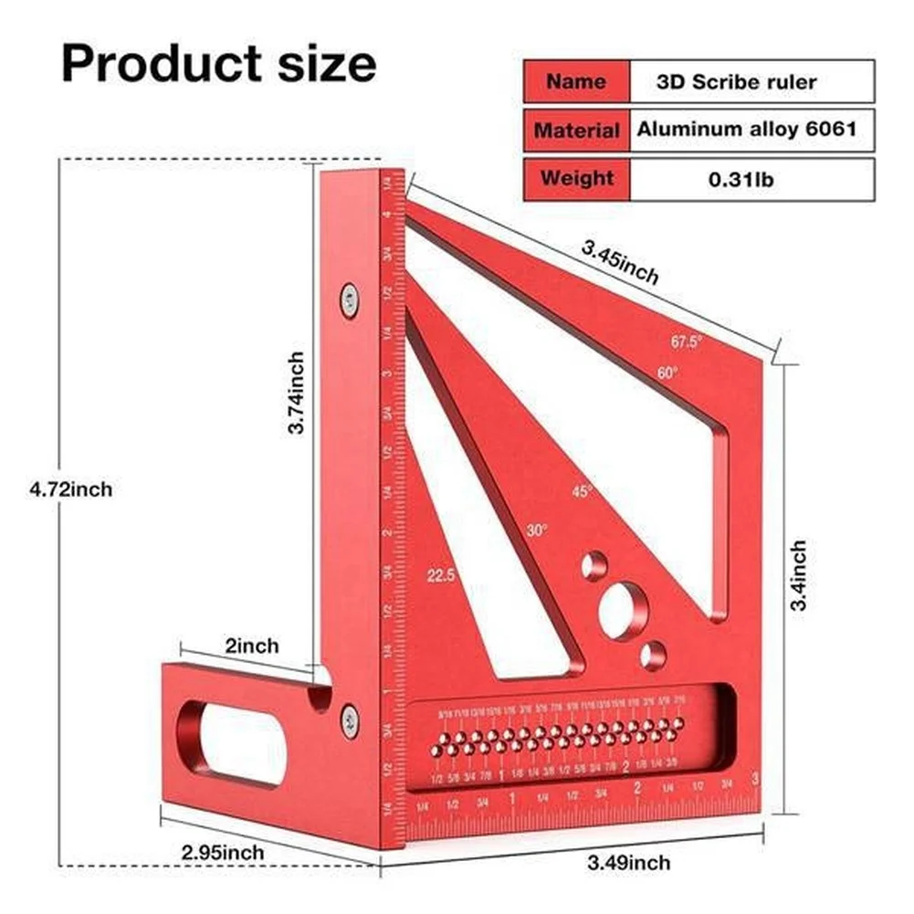 Red 3D Multi Angle Measuring R - Workshop Layout Tools reseña y precio