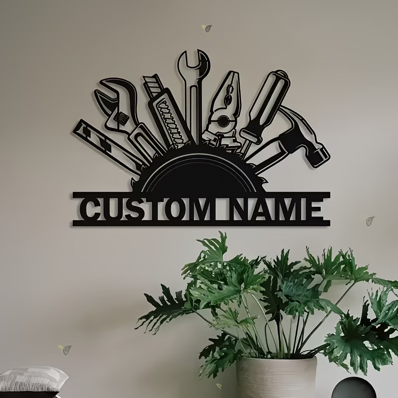 Custom Metal Tool Wall Art - P - Workshop Tools With Name reseña y precio