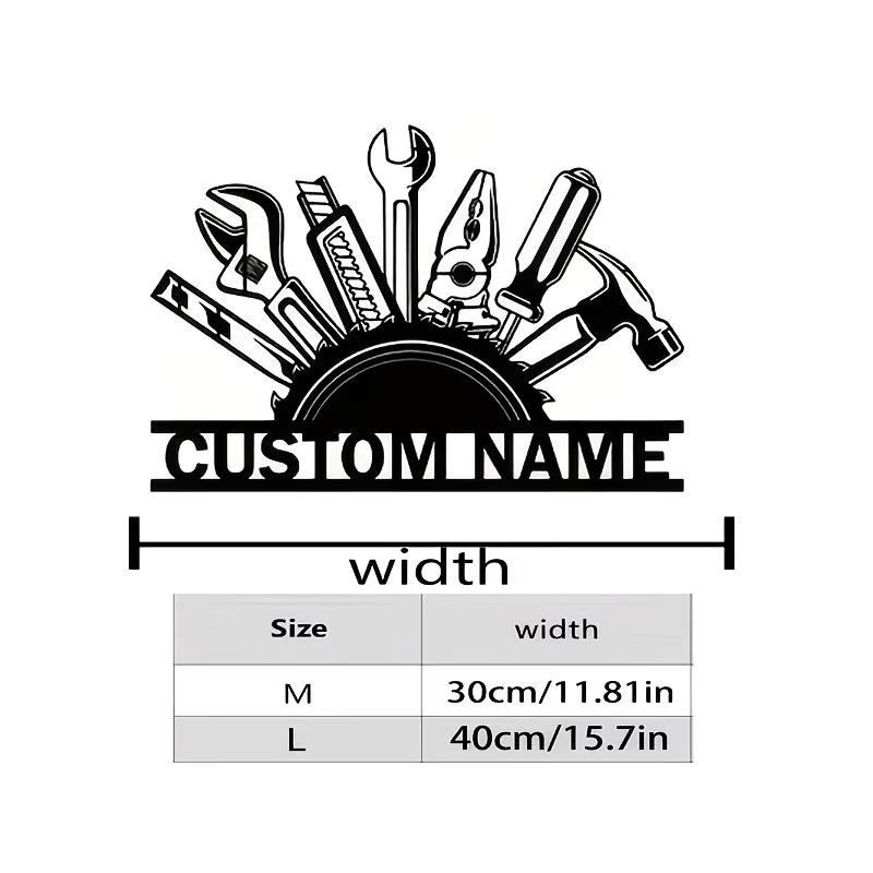 Custom Metal Tool Wall Art - P - Workshop Tools With Name reseña y precio
