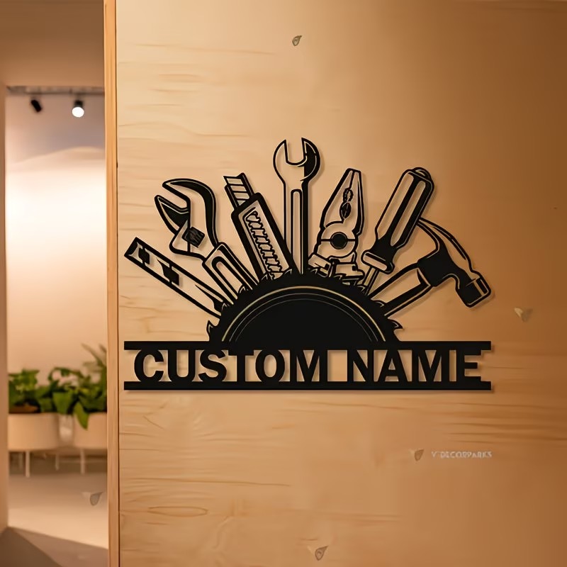 Custom Metal Tool Wall Art - P - Workshop Tools With Name reseña y precio
